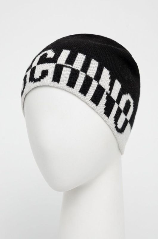 Шапка з домішкою вовни Moschino колір чорний (2567554) фото 2