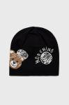 Шапка з домішкою вовни Moschino колір чорний (2567470) Шапка з домішкою вовни Moschino колір чорний (2567470)