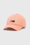 Бавовняна бейсболка Tommy Jeans колір рожевий з аплікацією (2792624) Бавовняна бейсболка Tommy Jeans колір рожевий з аплікацією (2792624)