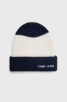 Шапка з домішкою вовни Tommy Jeans колір синій Шапка з домішкою вовни Tommy Jeans колір синій