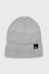 Бавовняна шапка Jack Wolfskin колір сірий з тонкого трикотажу з бавовни Бавовняна шапка Jack Wolfskin колір сірий з тонкого трикотажу з бавовни