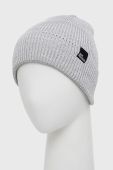 Бавовняна шапка Jack Wolfskin колір сірий з тонкого трикотажу з бавовни
