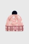 Шапка з домішкою вовни Femi Stories Sweetie колір рожевий з товстого трикотажу Шапка з домішкою вовни Femi Stories Sweetie колір рожевий з товстого трикотажу