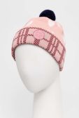 Шапка з домішкою вовни Femi Stories Sweetie колір рожевий з товстого трикотажу