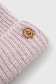 Шапка Volcom колір рожевий з товстого трикотажу