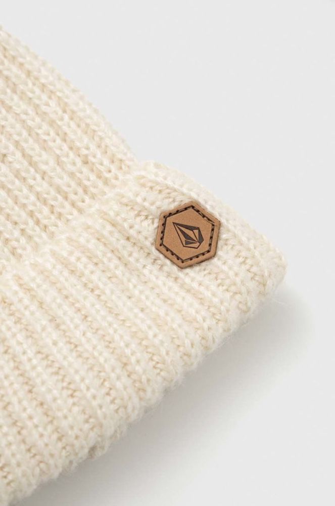 Шапка Volcom колір бежевий фото 3