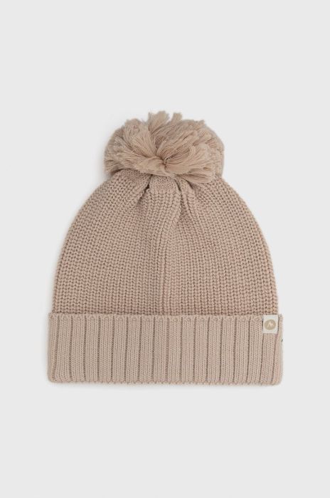 Шапка Marmot колір бежевий з товстого трикотажу