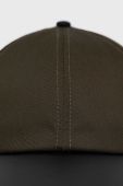 Кепка Sisley колір зелений однотонна