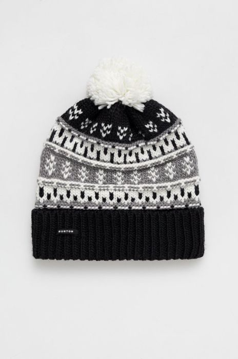Шапка Burton Recycled Walden колір чорний з товстого трикотажу