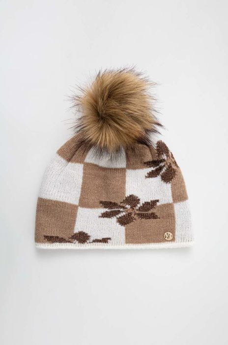 Шапка з домішкою вовни Granadilla Albinus колір коричневий