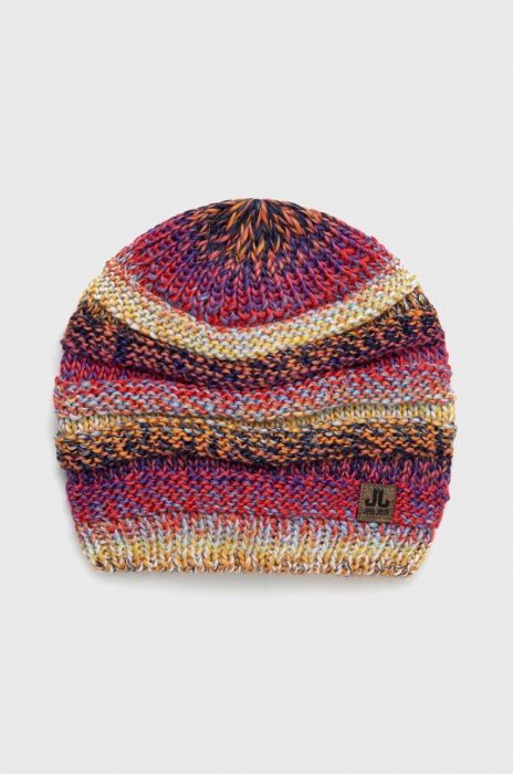 Шапка з домішкою вовни Jail Jam Khaju колір рожевий з товстого трикотажу