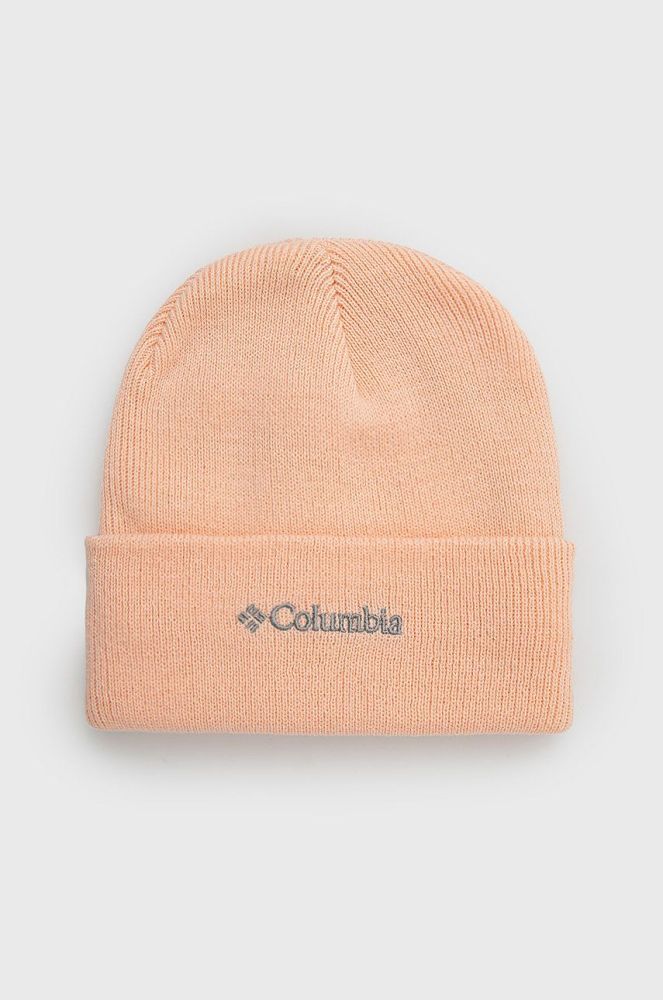 Дитяча шапка Columbia колір помаранчевий з товстого трикотажу (2608156)