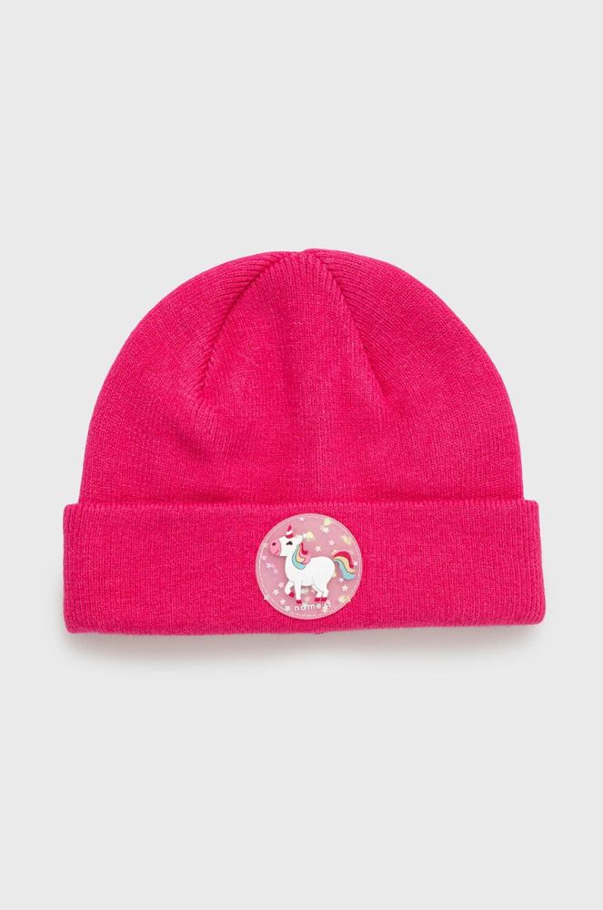 Дитяча шапка Name it колір рожевий з товстого трикотажу (2643694)