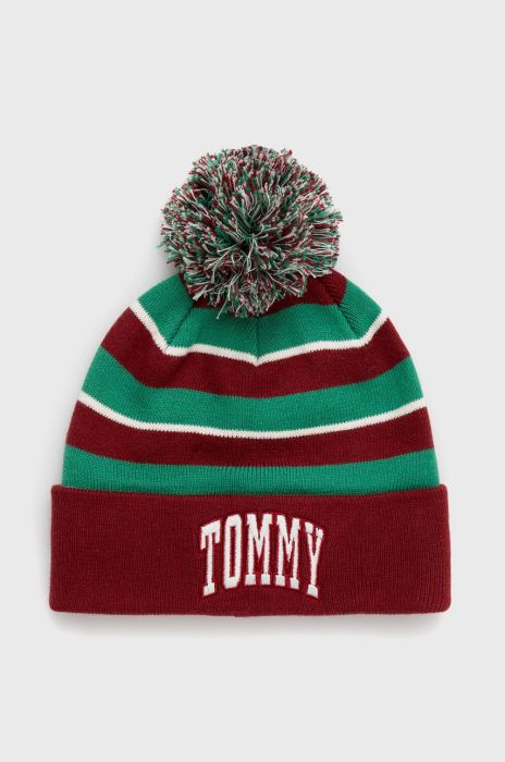 Дитяча шапка Tommy Hilfiger колір зелений Дитяча шапка Tommy Hilfiger колір зелений