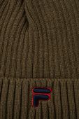 Дитяча шапка Fila колір зелений з тонкого трикотажу