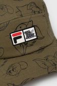 Бавовняна кепка Fila колір зелений візерунок