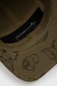Бавовняна кепка Fila колір зелений візерунок
