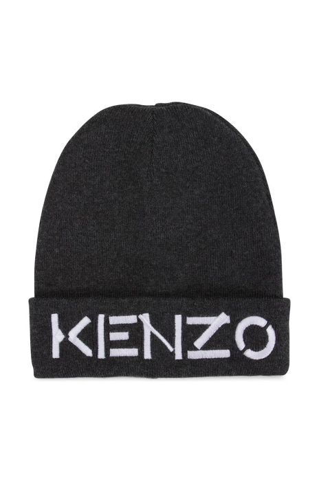 Дитяча шапка Kenzo Kids колір сірий Дитяча шапка Kenzo Kids колір сірий