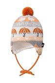 Дитяча шапка з домішкою вовни Reima колір помаранчевий з товстого трикотажу