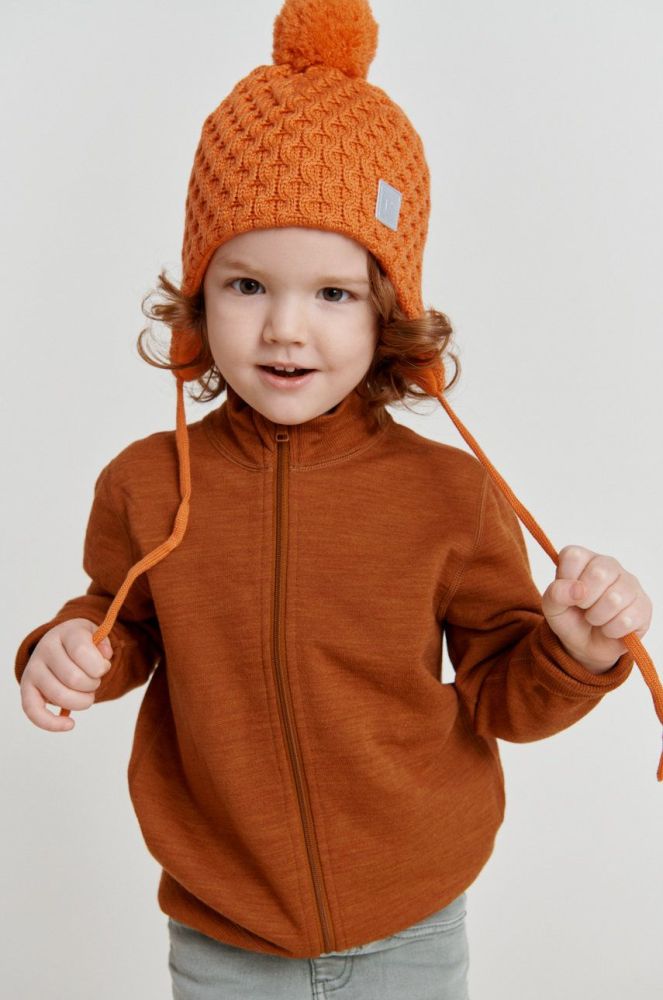 Дитяча шапка Reima Nunavut колір помаранчевий вовна (2777646)