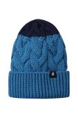 Дитяча шапка Reima з товстого трикотажу вовна колір блакитний