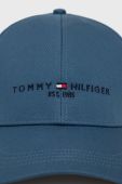 Бавовняна кепка Tommy Hilfiger з аплікацією колір блакитний