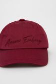 Бавовняна кепка Armani Exchange колір бордовий з аплікацією (2531441)