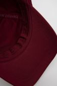 Бавовняна кепка Armani Exchange колір бордовий з аплікацією (2531441)