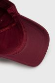 Бавовняна бейсболка Armani Exchange колір бордовий однотонна