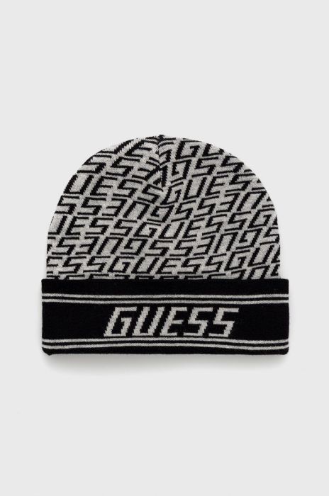 Шапка з домішкою вовни Guess колір сірий (2713710)