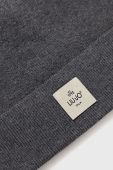 Шапка з домішкою вовни Liu Jo колір сірий з тонкого трикотажу