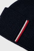 Вовняна шапка Tommy Hilfiger колір синій вовна (2669013)