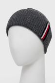 Вовняна шапка Tommy Hilfiger колір сірий вовна (2669014)