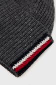 Вовняна шапка Tommy Hilfiger колір сірий вовна (2669014)
