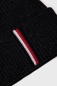 Вовняна шапка Tommy Hilfiger колір чорний вовна (2668986)