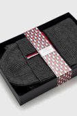 Шерстяна шапка і шарф Tommy Hilfiger колір сірий