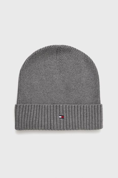 Шапка Tommy Hilfiger колір сірий з тонкого трикотажу (2588123)
