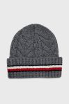 Вовняна шапка Tommy Hilfiger колір сірий вовна (2621094)