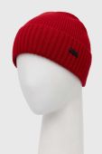 Вовняна шапка BOSS колір червоний вовна (2746116)