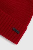 Вовняна шапка BOSS колір червоний вовна (2746116)