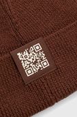Шапка з домішкою вовни Champion колір коричневий з тонкого трикотажу