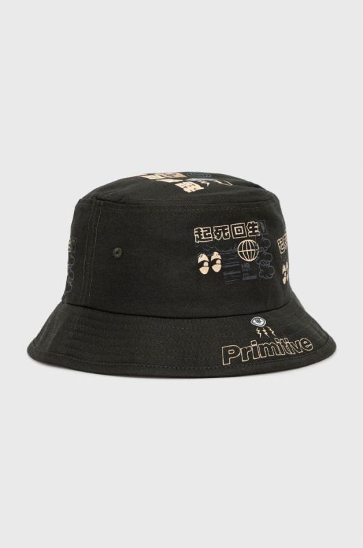Бавовняний капелюх Primitive колір зелений