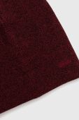 Бавовняна шапка Superdry колір бордовий з тонкого трикотажу з бавовни