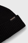 Шапка Napapijri колір чорний з тонкого трикотажу