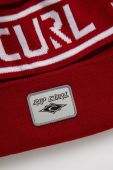 Шапка Rip Curl колір червоний з товстого трикотажу