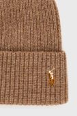 Вовняна шапка Polo Ralph Lauren колір коричневий вовна (2765195)