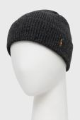 Вовняна шапка Polo Ralph Lauren колір сірий вовна (2755490)