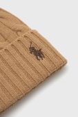 Вовняна шапка Polo Ralph Lauren колір коричневий вовна (2765197)