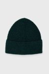 Шапка з домішкою вовни United Colors of Benetton колір зелений