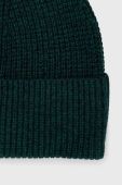 Шапка з домішкою вовни United Colors of Benetton колір зелений